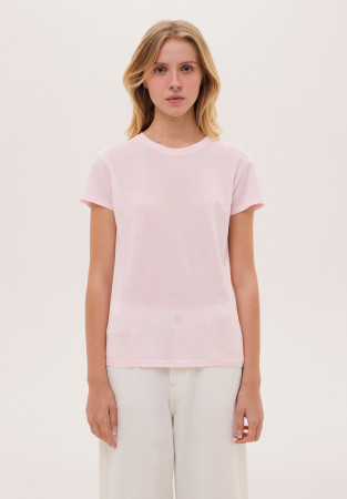  Футболка базовая из джерси розовая